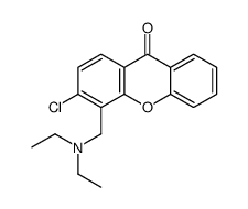 3-chloro-4-(diethylaminomethyl)xanthen-9-one结构式