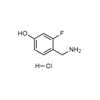 4-(Aminomethyl)-3-fluorophenolhydrochloride Structure