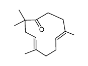 (4E,8E)-2,2,5,9-tetramethylcycloundeca-4,8-dien-1-one Structure