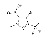 4-Bromo-1-methyl-3-(trifluoromethyl)-1H-pyrazole-5-carboxylic aci d Structure