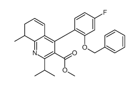 (E)-Methyl 4-(2-(benzyloxy)-4-fluorophenyl)-2,6-diisopropyl-5-(prop-1-enyl)nicotinate结构式