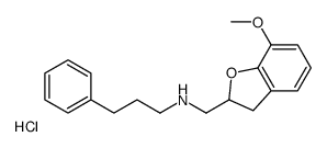 (7-methoxy-2,3-dihydro-1-benzofuran-2-yl)methyl-(3-phenylpropyl)azanium,chloride结构式