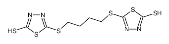 5,5'-(tetramethylenedithio)di-1,3,4-thiadiazole-2-thiol Structure