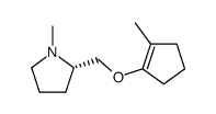 1-methyl-2-(S)-(2-methyl-cyclopent-1-enyloxymethyl)-pyrrolidine结构式