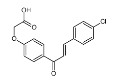 2-[4-[3-(4-chlorophenyl)prop-2-enoyl]phenoxy]acetic acid Structure