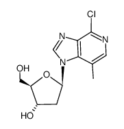 4-chloro-7-methyl-1-(2'-deoxy-β-D-ribofuranosyl)-1H-imidazo[4,5-c]pyridine Structure