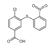 4-chloro-3-(2-nitrophenyl)sulfanylbenzoic acid结构式