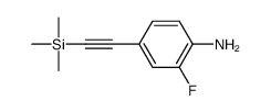 2-fluoro-4-(2-trimethylsilylethynyl)aniline结构式