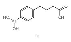 Benzenebutanoic acid, 4-arsinico-, iron(3+) salt (3:1) structure