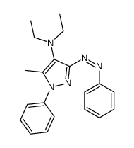 N,N-diethyl-5-methyl-1-phenyl-3-phenyldiazenylpyrazol-4-amine结构式