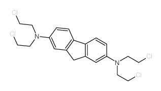 N,N,N,N-tetrakis(2-chloroethyl)-9H-fluorene-2,7-diamine结构式