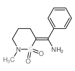 Benzenemethanamine, a-(tetrahydro-2-methyl-1,1-dioxido-6H-1,2-thiazin-6-ylidene)-结构式