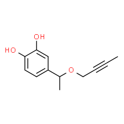 1,2-Benzenediol, 4-[1-(2-butynyloxy)ethyl]- (9CI) structure