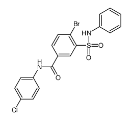 4-bromo-N-(4-chlorophenyl)-3-(phenylsulfamoyl)benzamide Structure