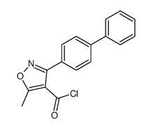 5-methyl-3-(4-phenylphenyl)-1,2-oxazole-4-carbonyl chloride结构式