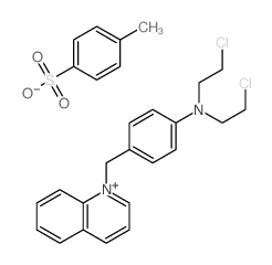 1-[p-[Bis(2-chloroethyl)amino]benzyl]quinolinium toluenesulfonate structure