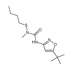 1-butylthio-1-methyl-3-(5-tert-butyl-3-isoxazolyl)urea Structure