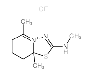 1,3,4-Thiadiazolo[3,2-a]pyridin-4-ium,6,7,8,8a-tetrahydro-5,8a-dimethyl-2-(methylamino)-,chloride (9CI) Structure