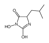 3-Hydroxy-5-(2-methylpropyl)-2,4-imidazolidinedione结构式