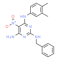 N~2~-benzyl-N~4~-(3,4-dimethylphenyl)-5-nitro-2,4,6-pyrimidinetriamine picture