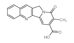8-Methyl-9-oxo-9,11-dihydroindolizino[1,2-b]quinoline-7-carboxylic acid structure