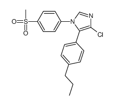 4-chloro-1-(4-methylsulfonylphenyl)-5-(4-propylphenyl)imidazole Structure