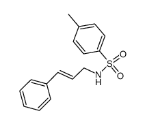 4-methyl-N-[(2E)-3-phenylprop-2-en-1-yl]benzene-1-sulfonamide结构式
