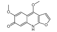 4,6-dimethoxy-9H-furo[2,3-b]quinolin-7-one结构式