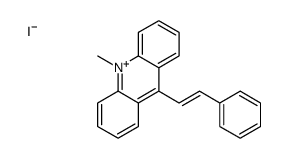 10-methyl-9-(2-phenylethenyl)acridin-10-ium,iodide结构式