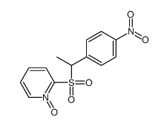 2-[1-(4-nitrophenyl)ethylsulfonyl]-1-oxidopyridin-1-ium结构式
