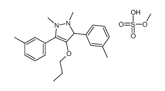 1,2-dimethyl-3,5-bis(3-methylphenyl)-4-propoxy-1,3-dihydropyrazol-1-ium,methyl sulfate结构式