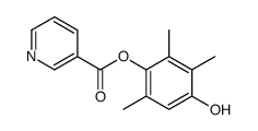 (4-hydroxy-2,3,6-trimethylphenyl) pyridine-3-carboxylate结构式