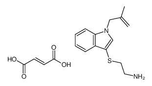 2-[1-(2-Methyl-allyl)-1H-indol-3-ylsulfanyl]-ethylamine; compound with (E)-but-2-enedioic acid Structure