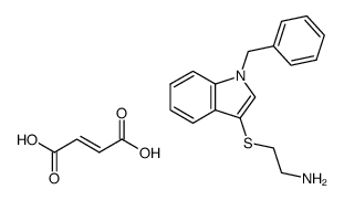 3-<(2-aminoethyl)thio>-1-benzylindole fumarate Structure