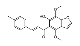 (Z)-1-(6-Hydroxy-4,7-dimethoxy-benzofuran-5-yl)-3-p-tolyl-propenone Structure