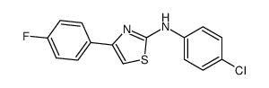 N-(4-chlorophenyl)-4-(4-fluorophenyl)-1,3-thiazol-2-amine结构式