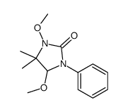3,5-dimethoxy-4,4-dimethyl-1-phenylimidazolidin-2-one结构式