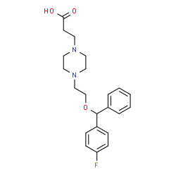 1-(2-Carboxyethyl)-4-[2-(4-fluorobenzhydryloxy)ethyl]piperazine Structure
