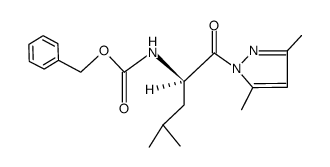 [(R)-1-(3,5-Dimethyl-pyrazole-1-carbonyl)-3-methyl-butyl]-carbamic acid benzyl ester结构式