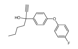 3-[4-(4-Fluorophenoxy)phenyl]-3-hydroxyhept-1-yne Structure