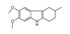 6,7-dimethoxy-3-methyl-2,3,4,9-tetrahydro-1H-carbazole结构式