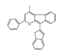 9-(1H-inden-2-yl)-4-methyl-2-phenylindeno[2,1-b]pyran结构式