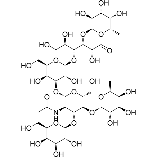 乳糖-N-二岩藻六糖 II结构式