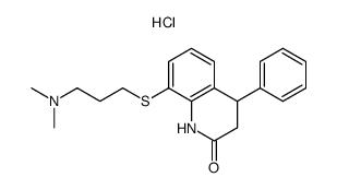 8-[[3-(dimethylamino)propyl]thio]-3,4-dihydro-4-phenyl-2(1H)-quinolinone, hydrochloride Structure