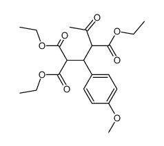 2-Acetyl-4-ethoxycarbonyl-3-(4-methoxy-phenyl)-pentanedioic acid diethyl ester结构式