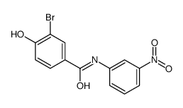 3-bromo-4-hydroxy-N-(3-nitrophenyl)benzamide结构式