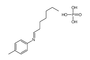 N-(4-methylphenyl)heptan-1-imine,phosphoric acid结构式