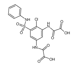 N-[2-Chloro-5-(oxalyl-amino)-3-phenylsulfamoyl-phenyl]-oxalamic acid Structure