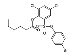 [2-(4-bromophenoxy)sulfonyl-4,6-dichlorophenyl] hexanoate Structure