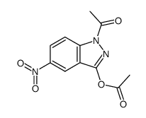 3-acetoxy-1-acetyl-5-nitro-1H-indazole结构式